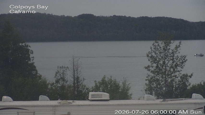 Sianel gamera fyw o Caframo yn Georgian Bluffs, Ontario, Canada