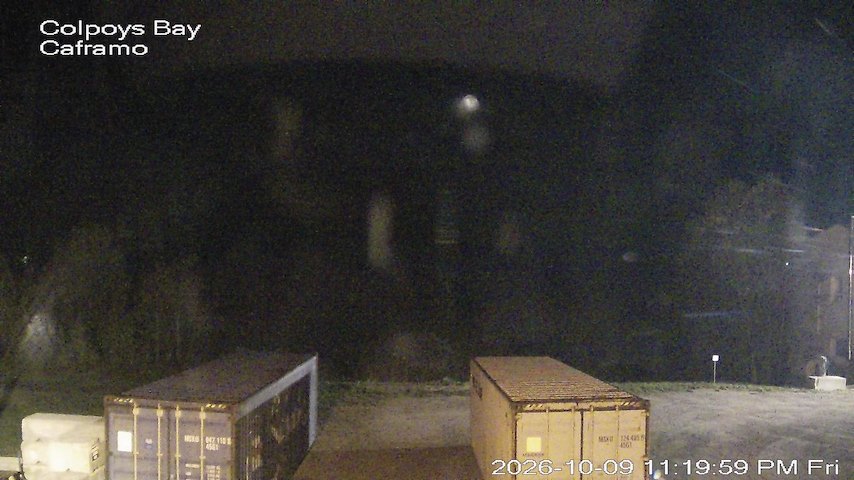 Live camera feed from Caframo in Georgian Bluffs, Ontario, Canada