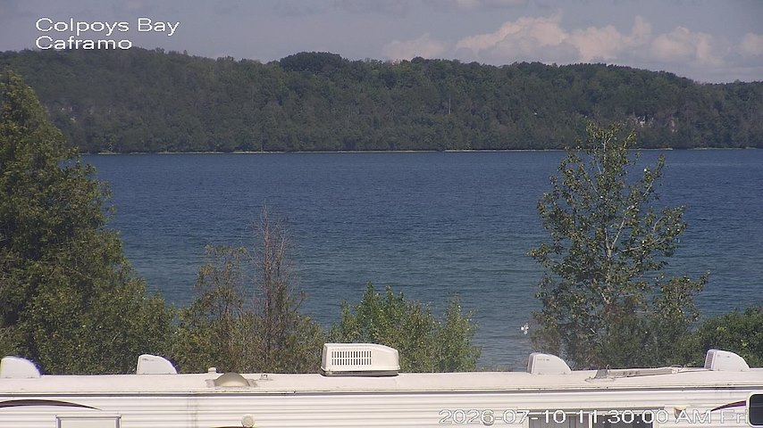 Live camera feed from Caframo in Georgian Bluffs, Ontario, Canada