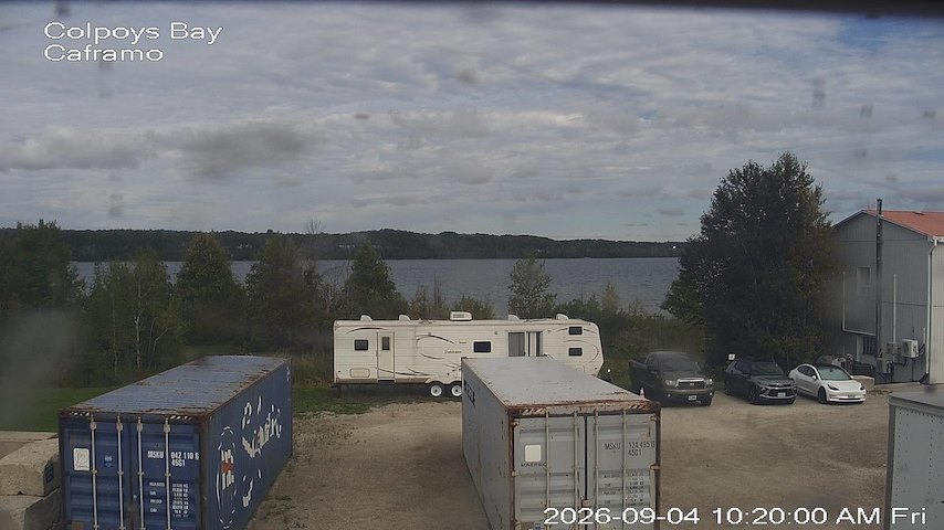 Live camera feed from Caframo in Georgian Bluffs, Ontario, Canada