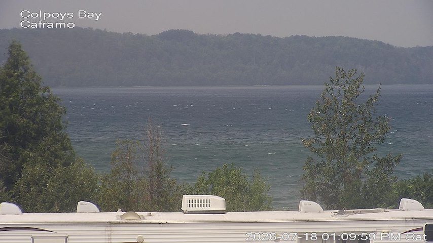 Live camera feed from Caframo in Georgian Bluffs, Ontario, Canada