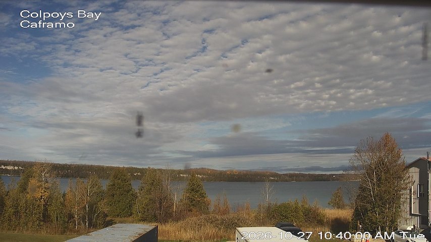 Live camera feed from Caframo in Georgian Bluffs, Ontario, Canada