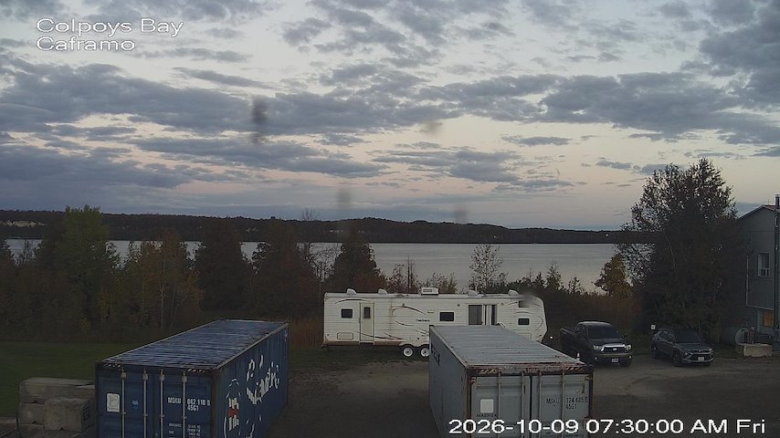Live camera feed from Caframo in Georgian Bluffs, Ontario, Canada