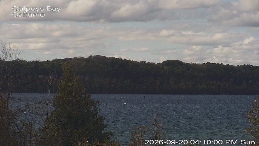 Live camera feed from Caframo in Georgian Bluffs, Ontario, Canada