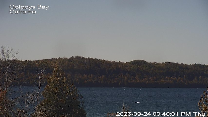 Live camera feed from Caframo in Georgian Bluffs, Ontario, Canada