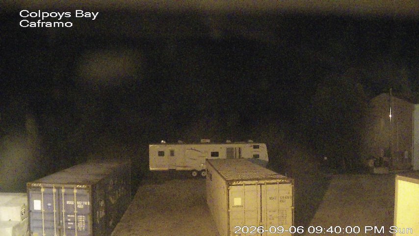 Live camera feed from Caframo in Georgian Bluffs, Ontario, Canada