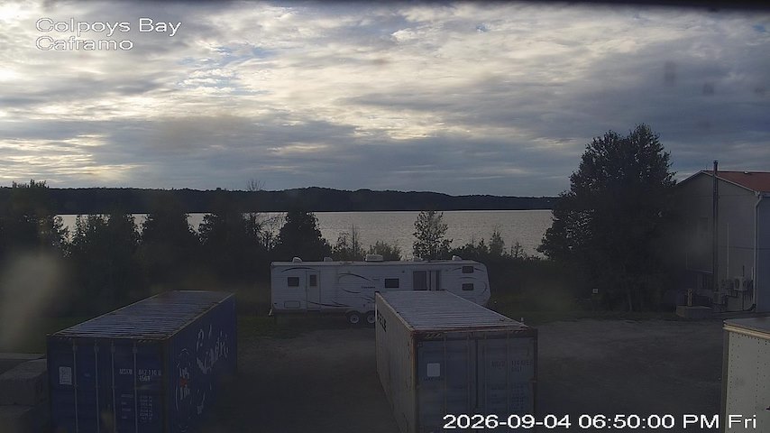 Live camera feed from Caframo in Georgian Bluffs, Ontario, Canada