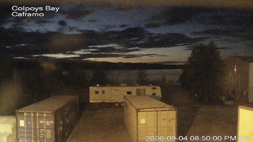 Live camera feed from Caframo in Georgian Bluffs, Ontario, Canada