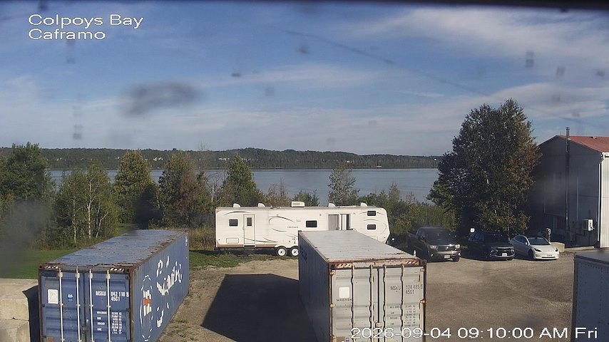 Live camera feed from Caframo in Georgian Bluffs, Ontario, Canada