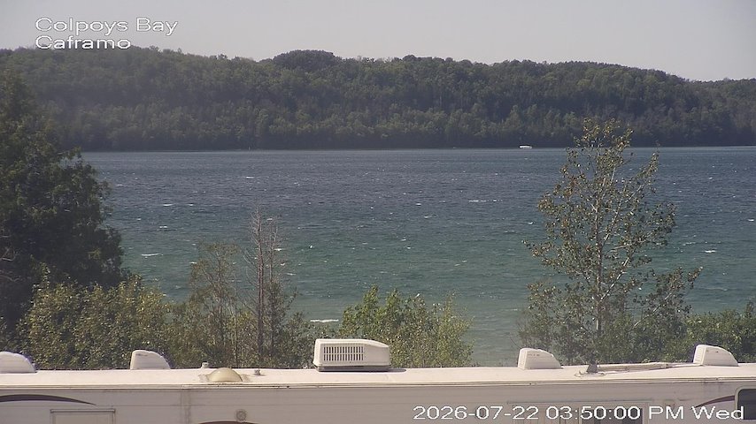 Live camera feed from Caframo in Georgian Bluffs, Ontario, Canada