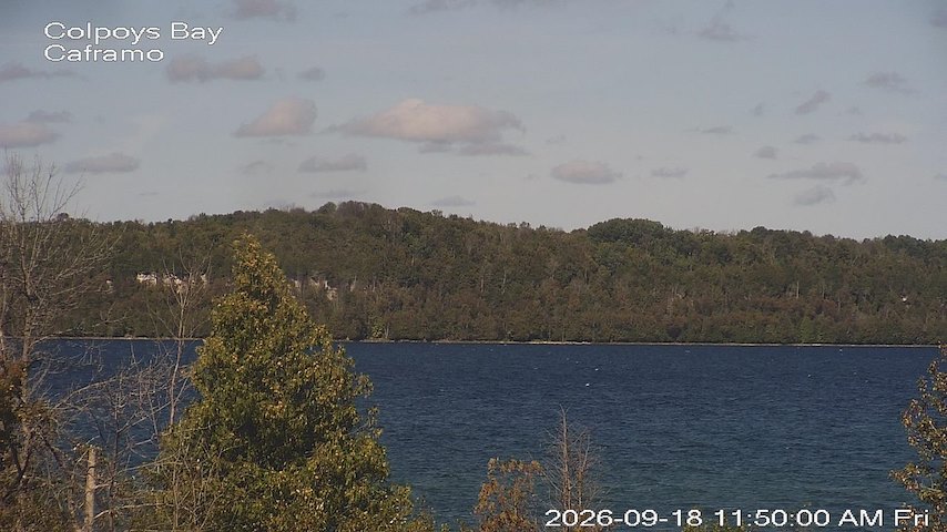 Live camera feed from Caframo in Georgian Bluffs, Ontario, Canada
