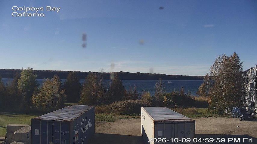 Live camera feed from Caframo in Georgian Bluffs, Ontario, Canada