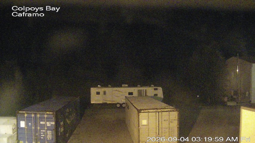 Live camera feed from Caframo in Georgian Bluffs, Ontario, Canada