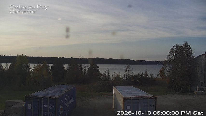 Live camera feed from Caframo in Georgian Bluffs, Ontario, Canada
