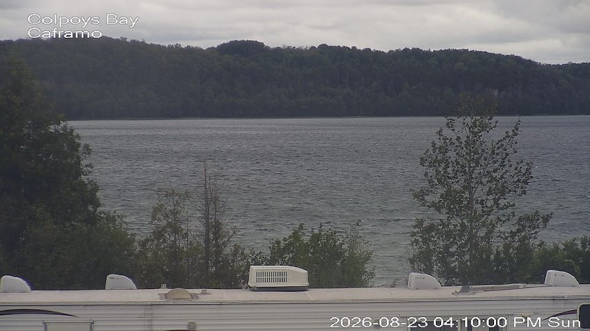 Canal de câmera ao vivo de Caframo em Georgian Bluffs, Ontario, Canada