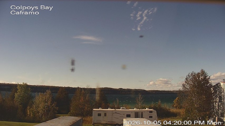 Live camera feed from Caframo in Georgian Bluffs, Ontario, Canada