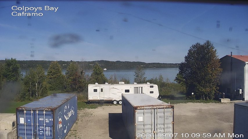 Live camera feed from Caframo in Georgian Bluffs, Ontario, Canada