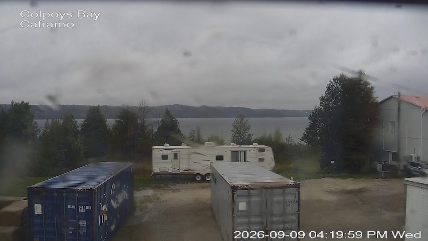 Live camera feed from Caframo in Georgian Bluffs, Ontario, Canada