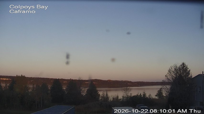 Live camera feed from Caframo in Georgian Bluffs, Ontario, Canada
