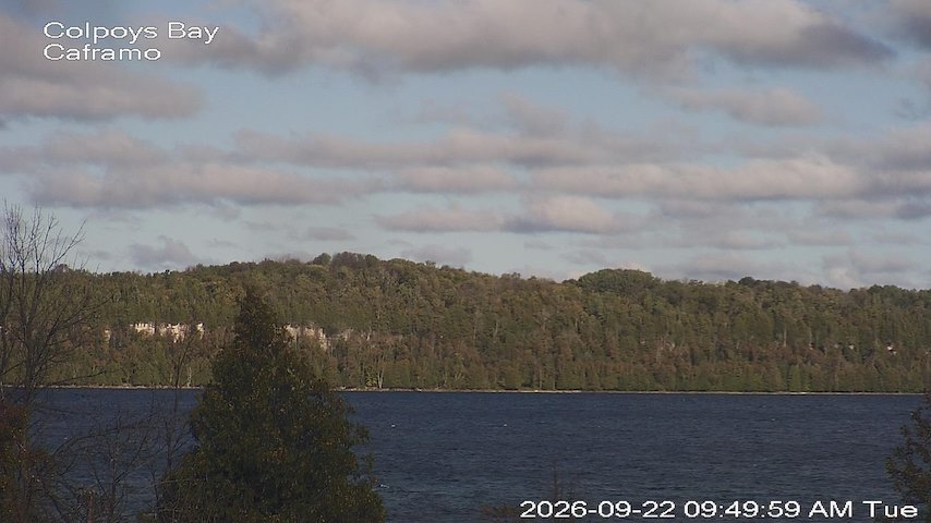 Live camera feed from Caframo in Georgian Bluffs, Ontario, Canada