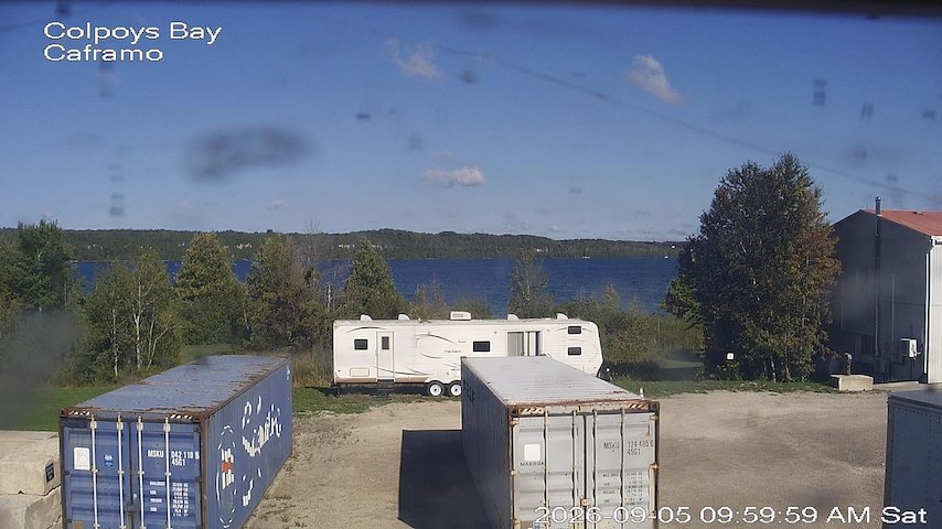 Live camera feed from Caframo in Georgian Bluffs, Ontario, Canada