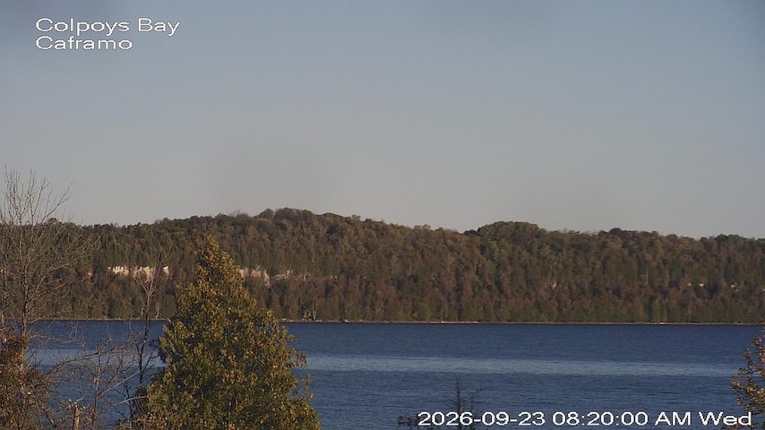Live camera feed from Caframo in Georgian Bluffs, Ontario, Canada