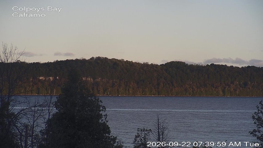 Live camera feed from Caframo in Georgian Bluffs, Ontario, Canada