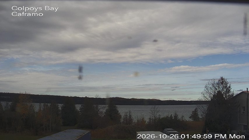 Live camera feed from Caframo in Georgian Bluffs, Ontario, Canada