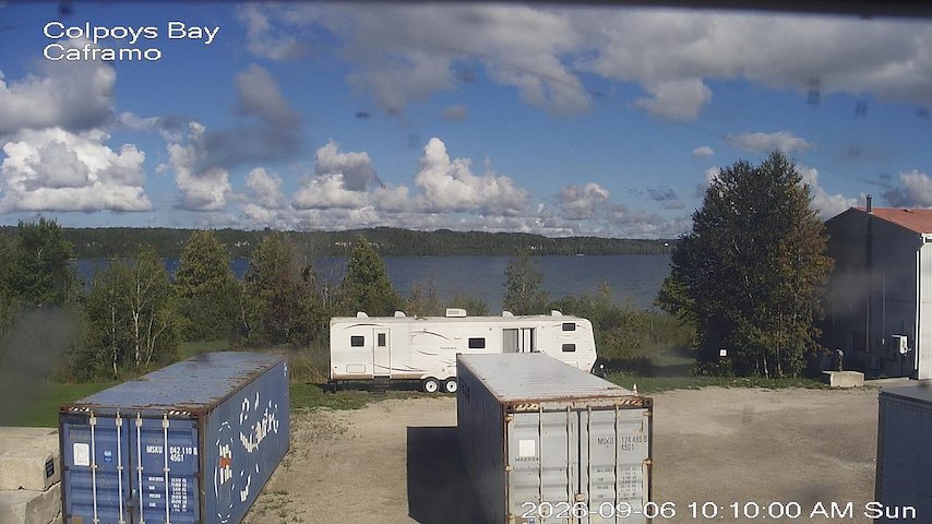 Živý kamerový kanál z Caframo v Georgian Bluffs, Ontario, Canada
