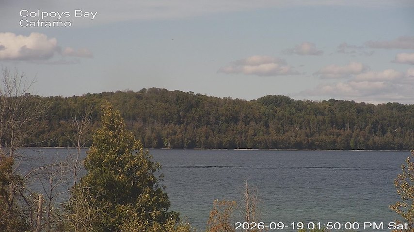 Live camera feed from Caframo in Georgian Bluffs, Ontario, Canada