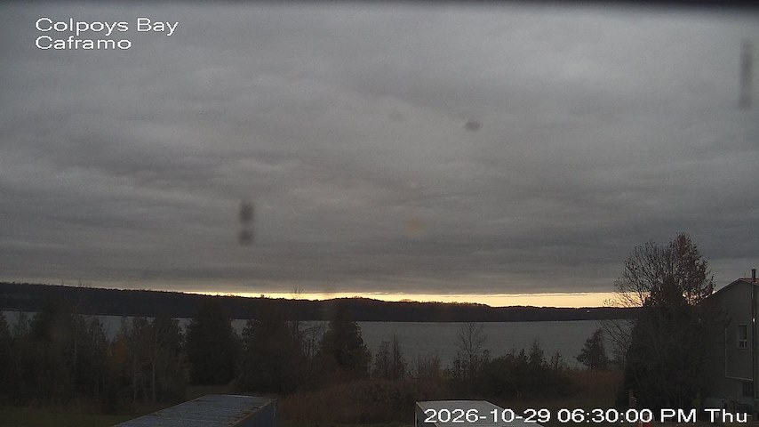 Live camera feed from Caframo in Georgian Bluffs, Ontario, Canada
