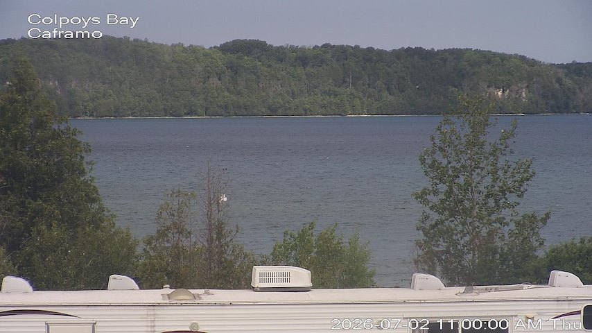 Live camera feed from Caframo in Georgian Bluffs, Ontario, Canada