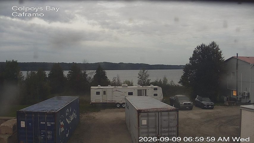 Live camera feed from Caframo in Georgian Bluffs, Ontario, Canada