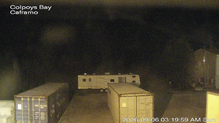 Live camera feed from Caframo in Georgian Bluffs, Ontario, Canada