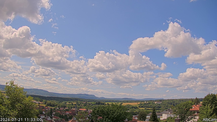 Canale telecamera in diretta da AlbCam - Göppingen, Germany a View from Göppingen to SSW