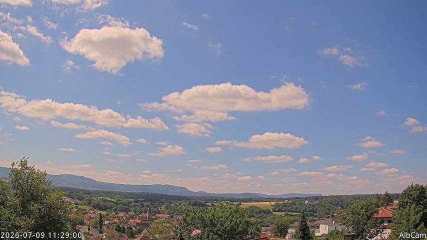 Live camera feed from AlbCam - Göppingen, Germany in View from Göppingen to SSW