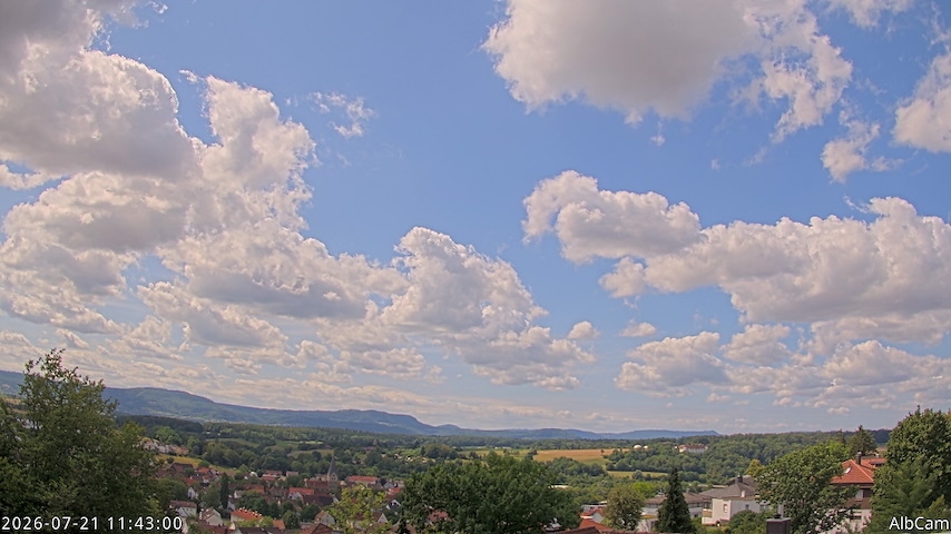 Live-kamerakanal från AlbCam - Göppingen, Germany i View from Göppingen to SSW