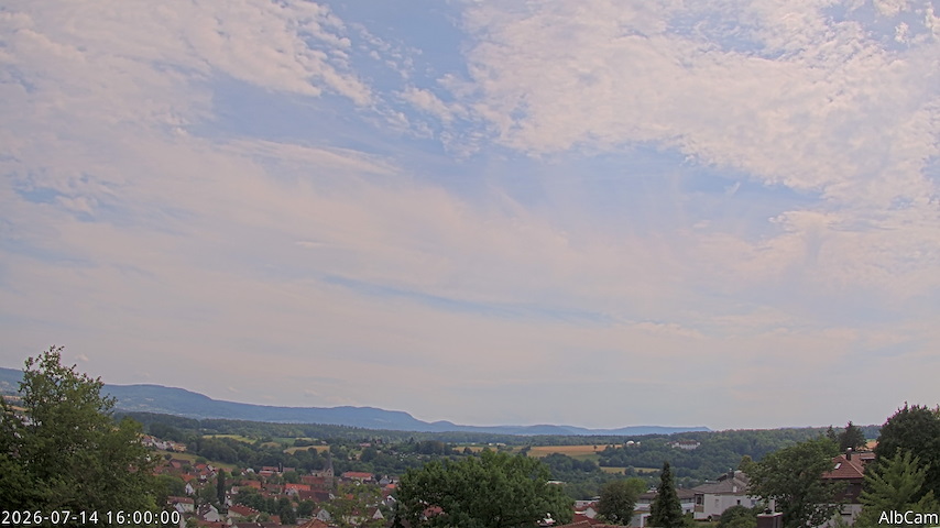 Live camera feed from AlbCam - Göppingen, Germany in View from Göppingen to SSW