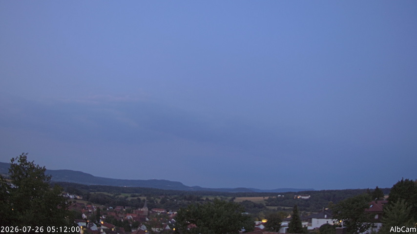 Bein myndavélarás frá AlbCam - Göppingen, Germany í View from Göppingen to SSW
