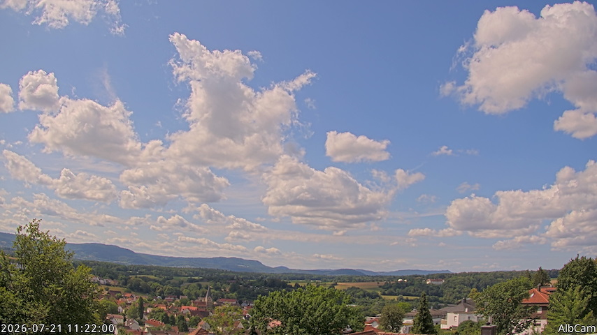 Live-kamerakanava AlbCam - Göppingen, Germanylta View from Göppingen to SSWssä