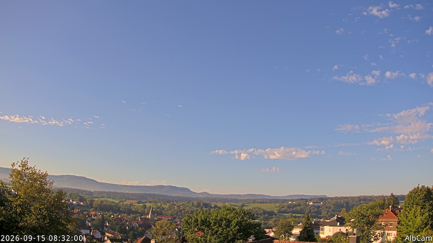 Live camera feed from 🇩🇪 AlbCam Goeppingen in View from Goeppingen to SW