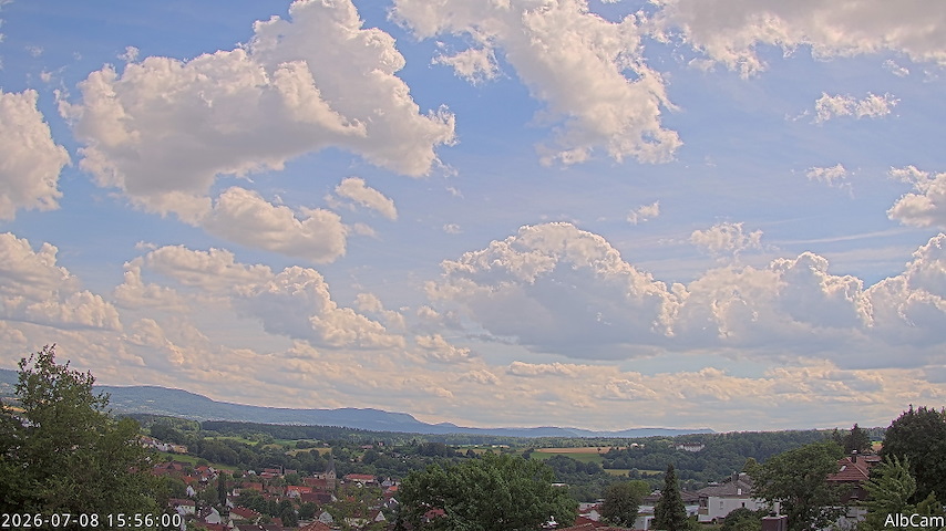 Živý kamerový kanál z AlbCam - Göppingen, Germany v View from Göppingen to SSW