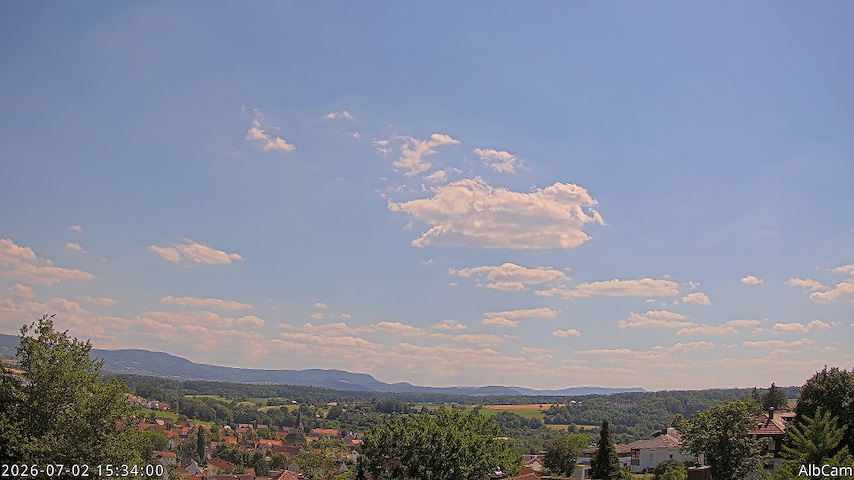 Live camera feed from AlbCam - Göppingen, Germany in View from Göppingen to SSW