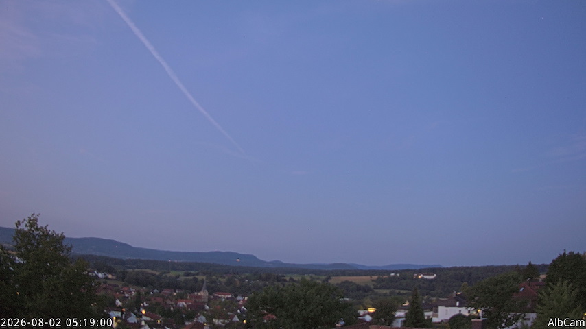 Live camera feed from AlbCam - Göppingen, Germany in View from Göppingen to SSW