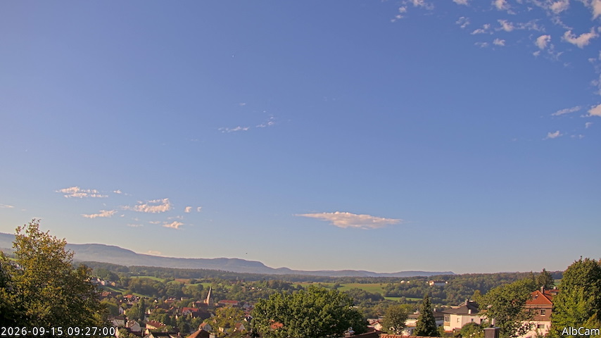 View from Goeppingen to SW में 🇩🇪 AlbCam Goeppingen से लाइव कैमरा चैनल