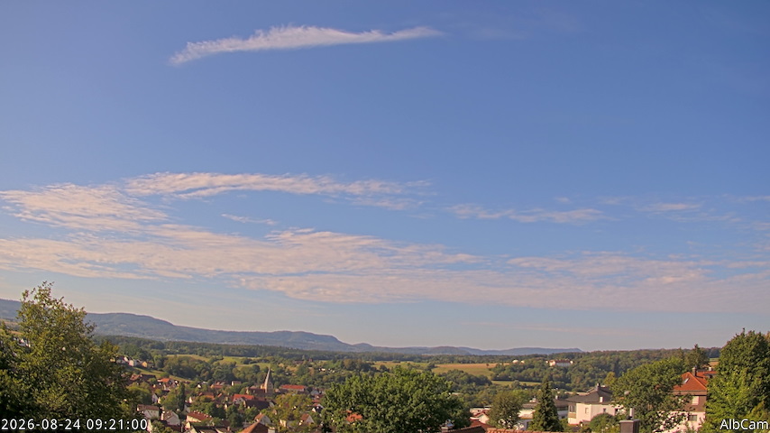 Live camerakanaal van AlbCam - Göppingen, Germany in View from Göppingen to SSW