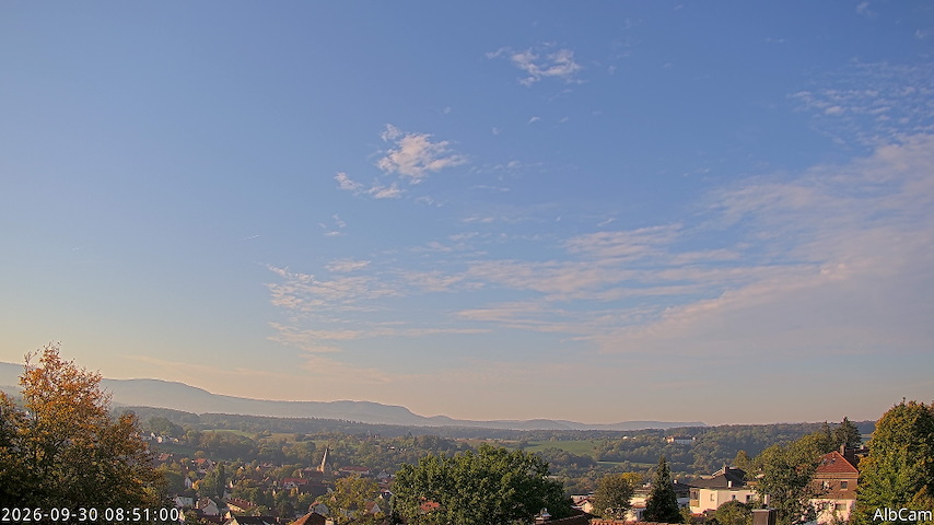 Live camera feed from 🇩🇪 AlbCam Goeppingen in View from Goeppingen to SW
