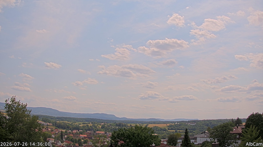 Live camera feed from AlbCam - Göppingen, Germany in View from Göppingen to SSW