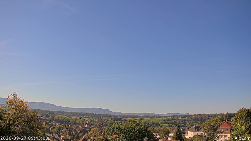 Live camera feed from 🇩🇪 AlbCam Goeppingen in View from Goeppingen to SW