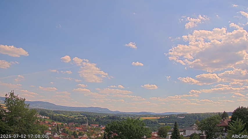 Live camera feed from AlbCam - Göppingen, Germany in View from Göppingen to SSW